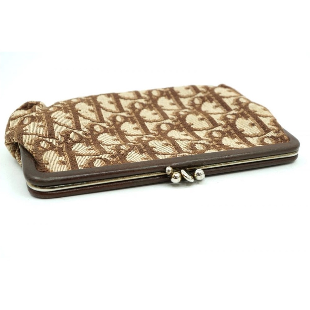 Dior Beige and Brown Monogram Coin Purse - Picture 3 of 11